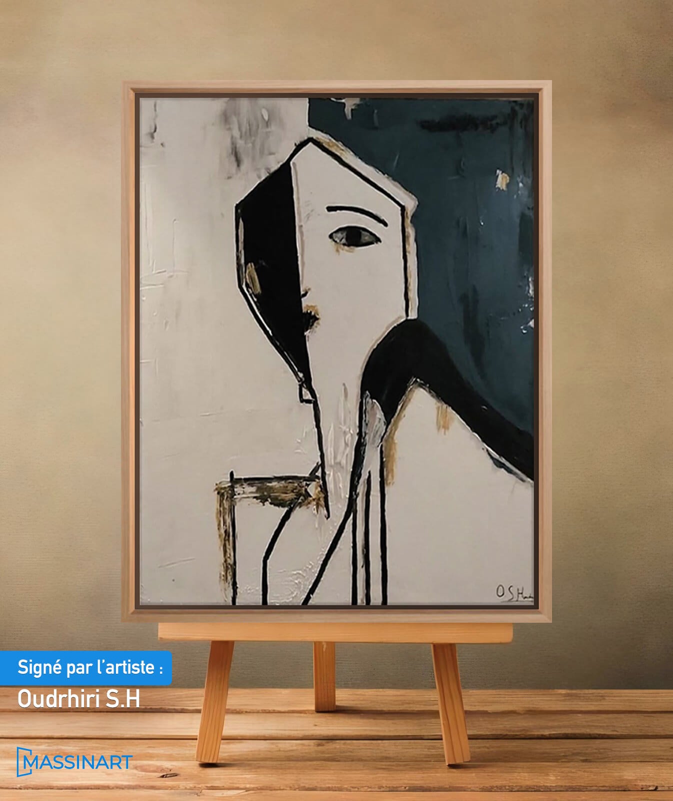 Quietude Dyptique - signé par l'artiste Oudrhiri S.H